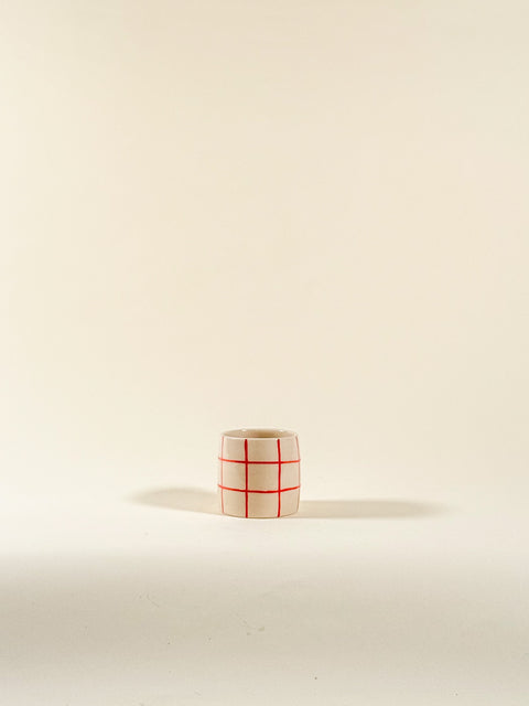 Pot quadrillé rouge par Nightshift