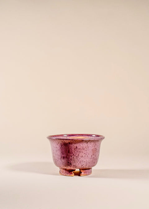 Pot à bonsai mauve haut par Anne Rose Gorroz