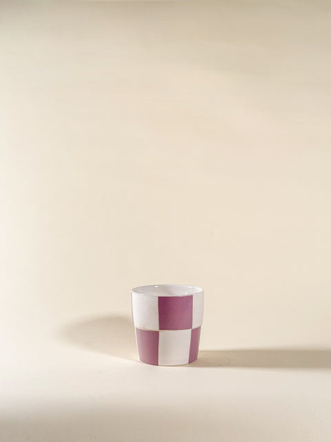 Pot lilas damier