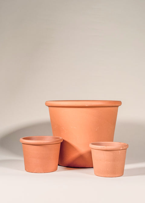 Pot terra cotta Cylinder avec bordure