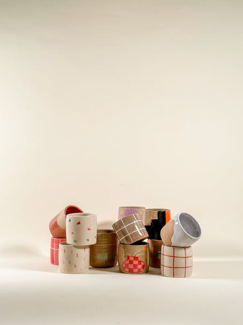 Pot damier lilas par Nightshift