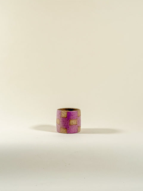 Pot damier lilas par Nightshift